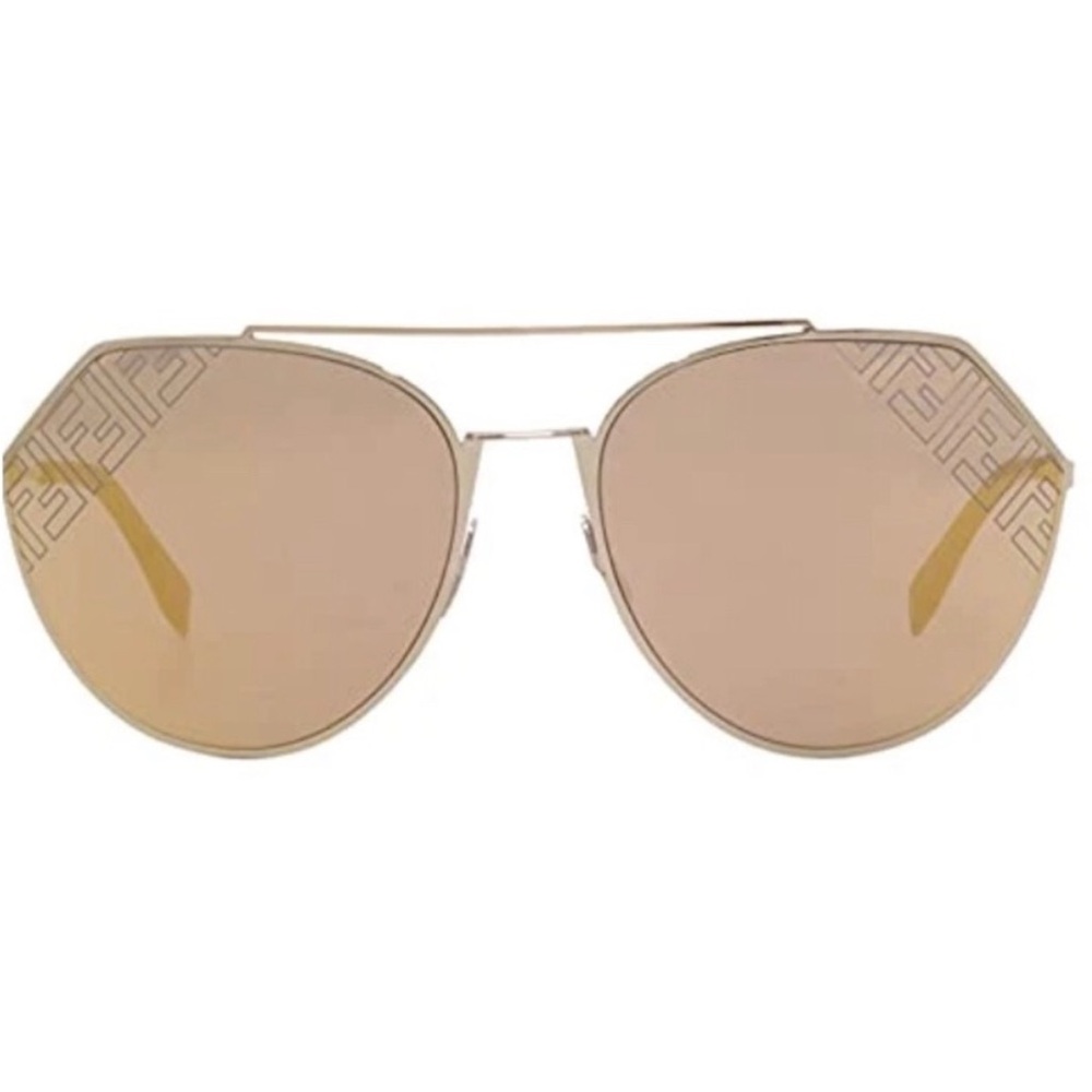❤️⚜️🆕FENDI FF M0074/s J5g/jo Gold/blue Mirrored Sunglasses